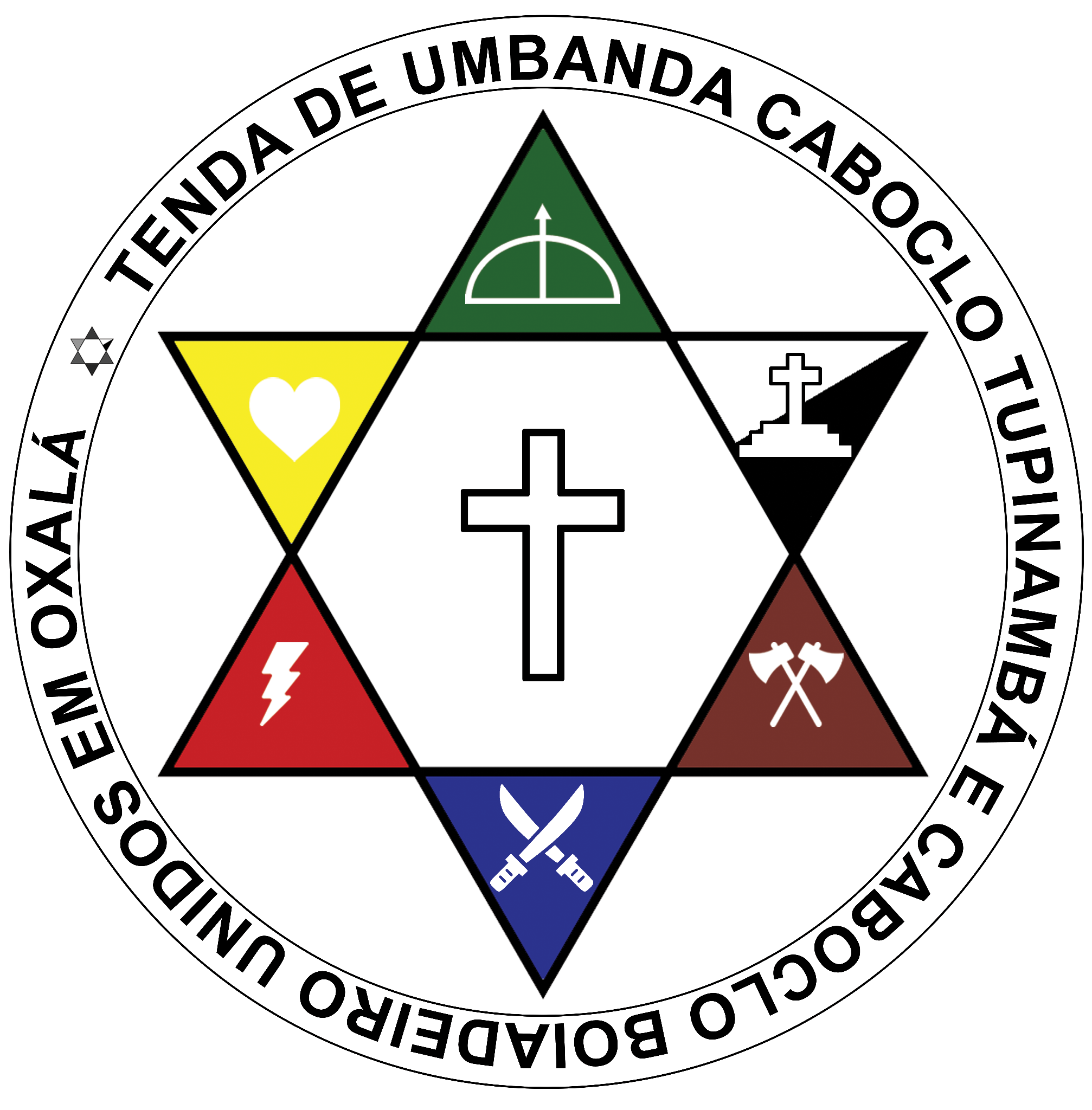 Logomarca da Tenda de Umbanda Caboclo Tupinambá e Caboclo Boiadeiro Unidos em Oxalá